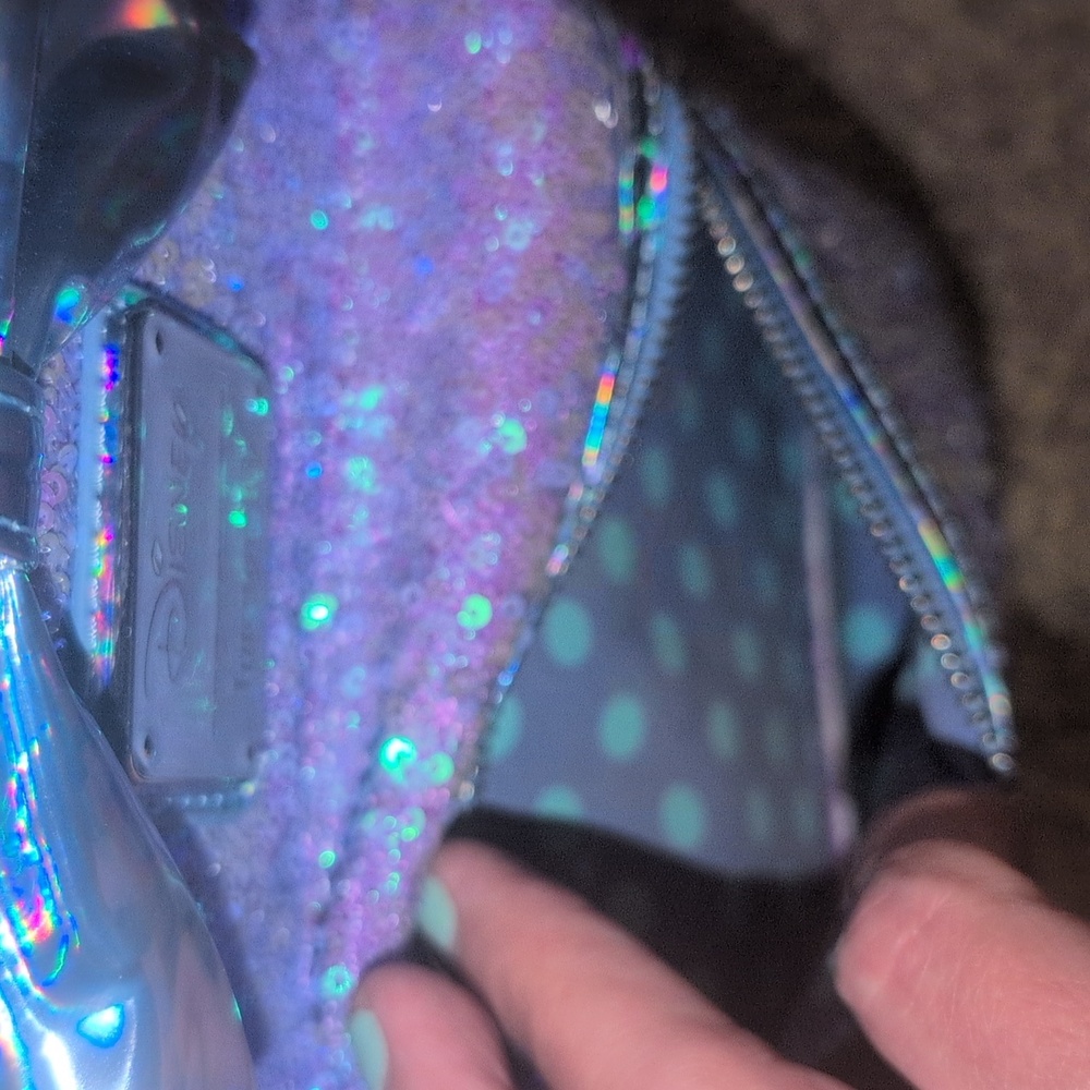Disney Iridescent Purple Loungefly Backpack - Picture 3 of 16